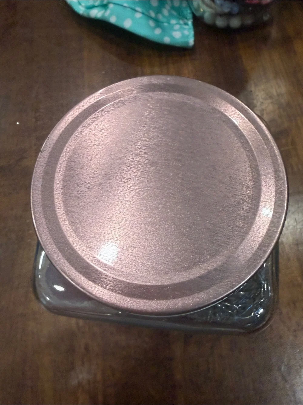 Iridescent Glass Storage Jar with Rose Gold Lid - mystery jewelry